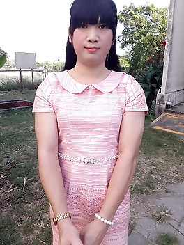 FN006 Iand#039;m a kathoey in a Thai patterned dress