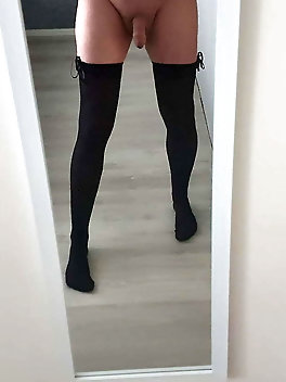 Trying my new stockings
